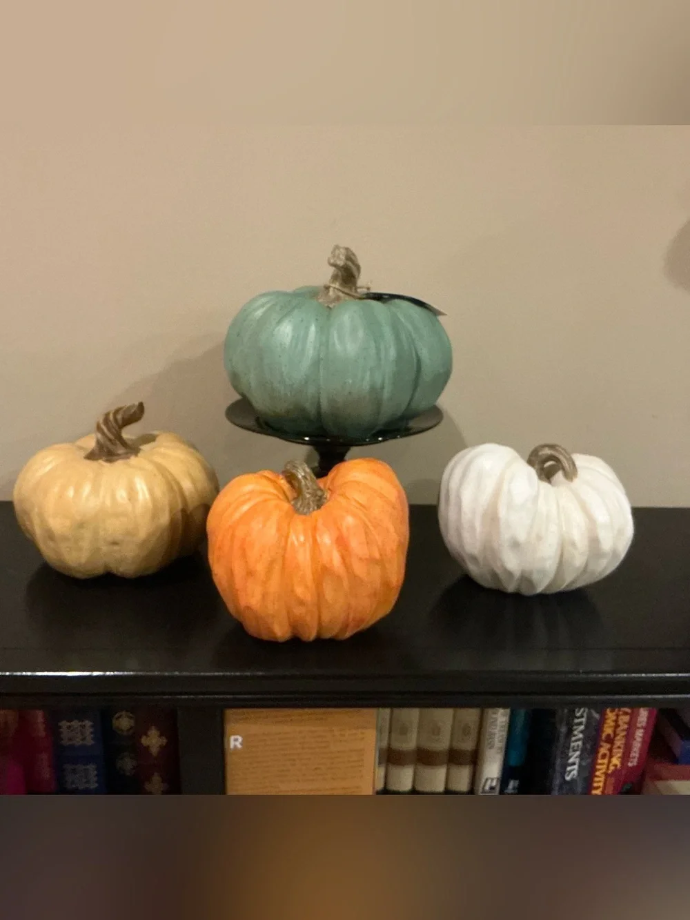 Set/4 Assorted Indoor/Outdoor Autumn Pumpkins 🍂